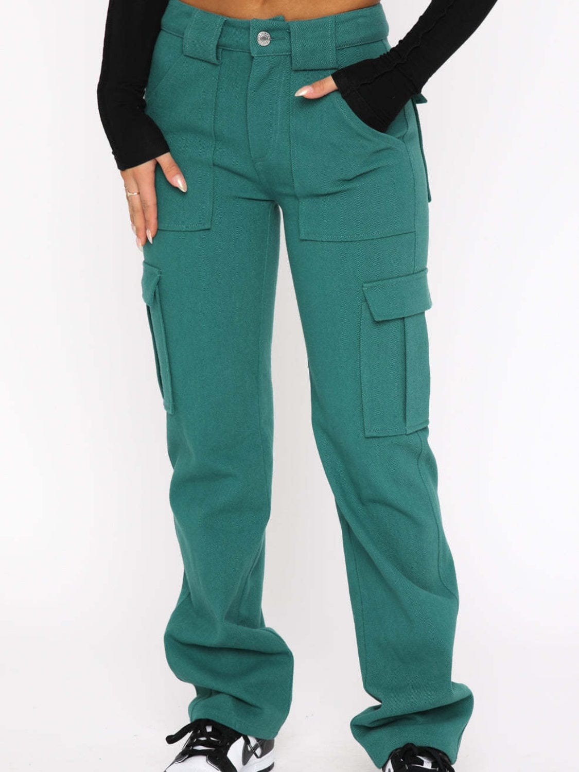 Full Size Straight Leg Cargo Pants