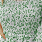 Smocked Floral Square Neck Balloon Sleeve Dress