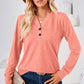 Notched Long Sleeve T-Shirt