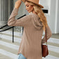 Full Size Long Sleeve Hooded Blouse