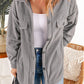 Button Up Collared Neck Long Sleeve Jacket