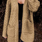FULL SIZE Open Front Dropped Shoulder Cardigan with Pockets