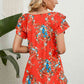 V-Neck Short Sleeve Blouse