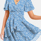Surplice Neck Flutter Sleeve Dress