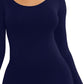 Round Neck Long Sleeve Maxi Wrap Dress