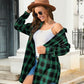 Plaid Button Up Dropped Shoulder Shirt