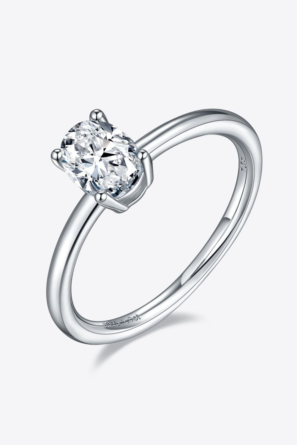 1 Carat Moissanite 925 Sterling Silver Solitaire Ring 💜