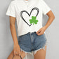 Heart Lucky Clover Short Sleeve T-Shirt