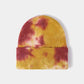 Tie-Dye Cuffed Rib-Knit Beanie Hat