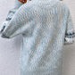 CHRISTMAS Snowflake Pattern Mock Neck Sweater