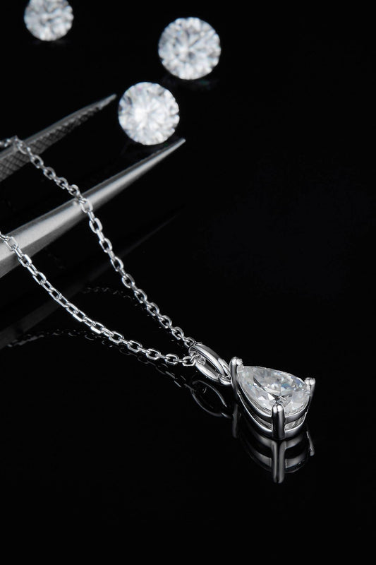 Women's 1 Carat Moissanite 925 Sterling Silver Necklace