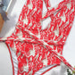 EROTICSUN Halter Neck Deep V Tied One-Piece Swimsuit
