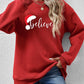 Christmas BELIEVE Graphic Long Sleeve Sweatshirt