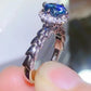 925 Sterling Silver 1 Carat Moissanite Cluster Ring