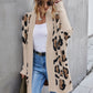 Leopard Pattern Fuzzy Cardigan