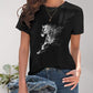 Horse Round Neck Short Sleeve T-Shirt