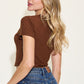Basic Bae Cropped Full Size Ribbed Round Neck Short Sleeve T-Shirt