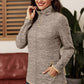 Women's Full Size Heathered Quarter-Zip Sweatshirt
