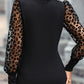 Full Size Round Neck Lantern Sleeve Blouse