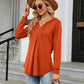 Full Size Long Sleeve Hooded Blouse