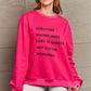Simply Love SEASONAL Full Size Letter Graphic Round Neck Sweatshirt
