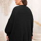 Plus Size Open Front Dropped Shoulder Knit Cardigan