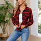 Beauteous Full Size Plaid Curved Hem Long Sleeve Shirt