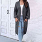 Open Front Longline Cardigan with Pockets