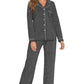 Collared Neck Loungewear Set with Pocket