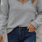 Plus Size Quarter Zip Long Sleeve T-Shirt