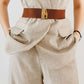 Women's Alloy Buckle Elastic Belt