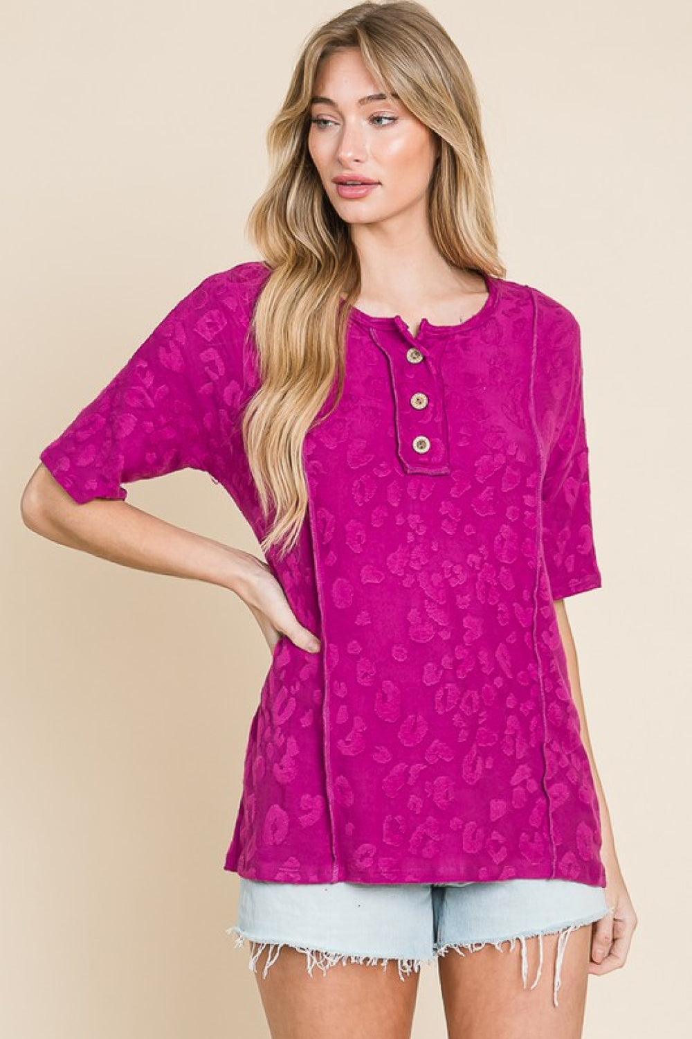 BOMBOM At The Fair Animal Textured Top *