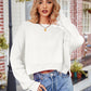 Dropped Shoulder Round Neck Long Sleeve Knit Top