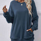 Dropped Shoulder Sweatshirt with Pockets
