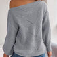 NotSoBasic Openwork Long Sleeve Sweater