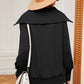 Half Zip Lantern Sleeve Sweatshirt
