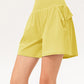 Pocketed Elastic Waist Active Shorts