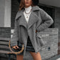 Double Take Zip-Up Collared Teddy Jacket