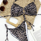 BEACHIN' Frill Trill Halter Neck Bikini Set