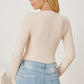 Adryane Jay Zip Up Long Sleeve Bodysuit