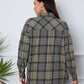 Plaid Snap Down Long Sleeve Shacket