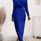 Ruched Turtleneck Long Sleeve Dress