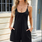 Scoop Neck Cami Romper with Pockets