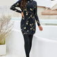 Women's BEACHIN' Floral Slit Long Sleeve Swim Dress and Leggings Set