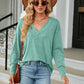 Full Size V-Neck Long Sleeve T-Shirt