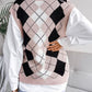 Plaid V-Neck Sweater Vest