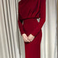 Ruched Turtleneck Long Sleeve Dress