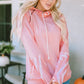 Malibu Dreams Printed Long Sleeve Hoodie with Pocket