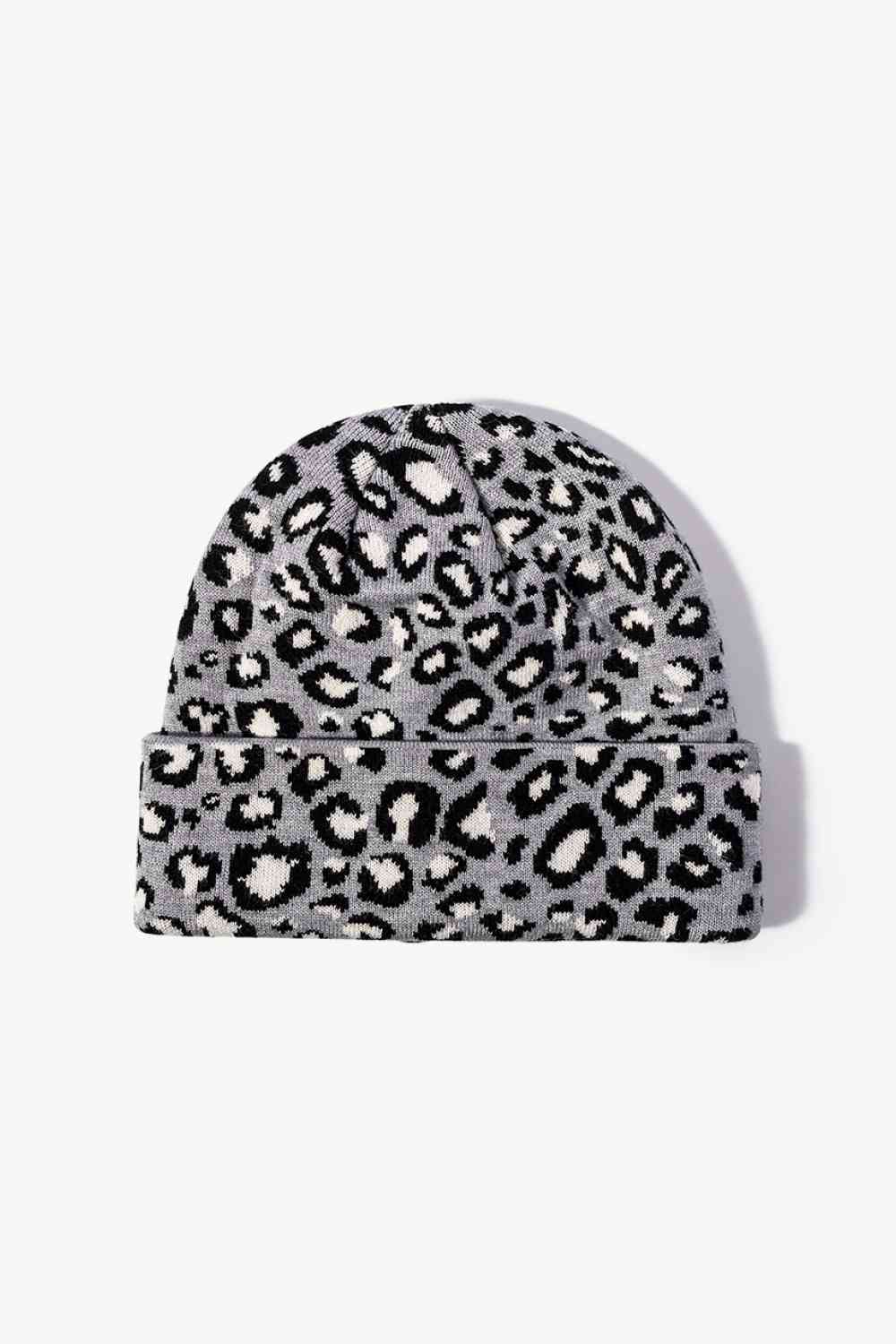 CHIC HATZ Leopard Pattern Hat Cuffed Beanie