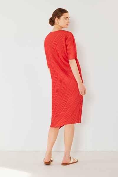 Marina West Swim Pleated Dolman Sleeve Dress *